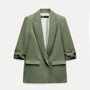 Zara Green Oversized Blazer